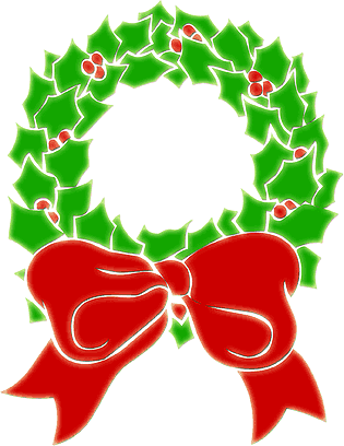 Christmas Clipart Heart Wreath
