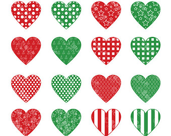 Christmas Hearts Clipart For Instan T Download  Christmas Hearts Clip