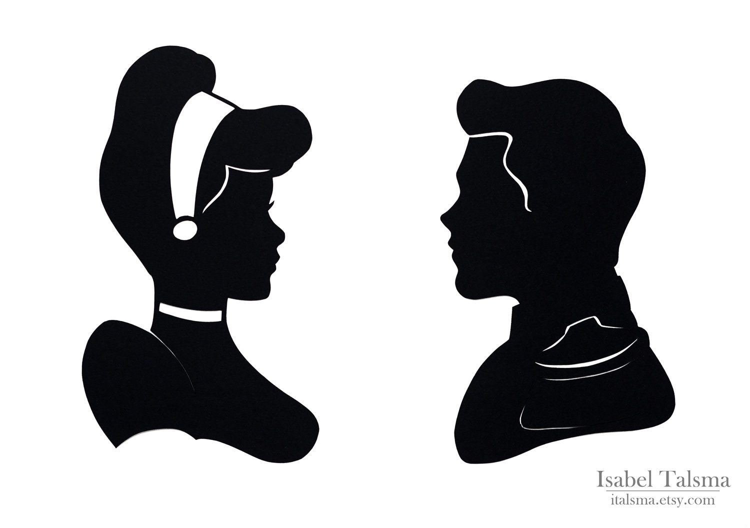 Cinderella And Prince Charming Silhouette Clipart   Free Clip Art    