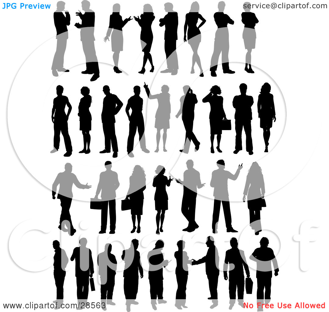 Clipart Illustration Of A Set Of Business Men And Women In Different