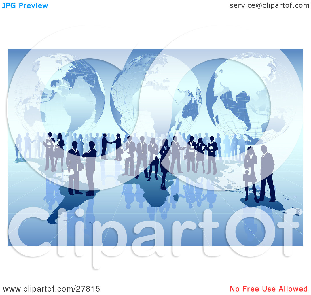 Clipart Illustration Of Business Men And Women Conducting