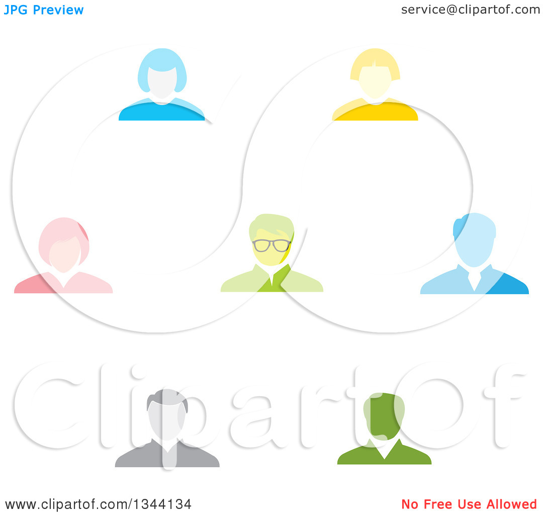 Clipart Of Business Men And Women Avatars   Royalty Free Vector
