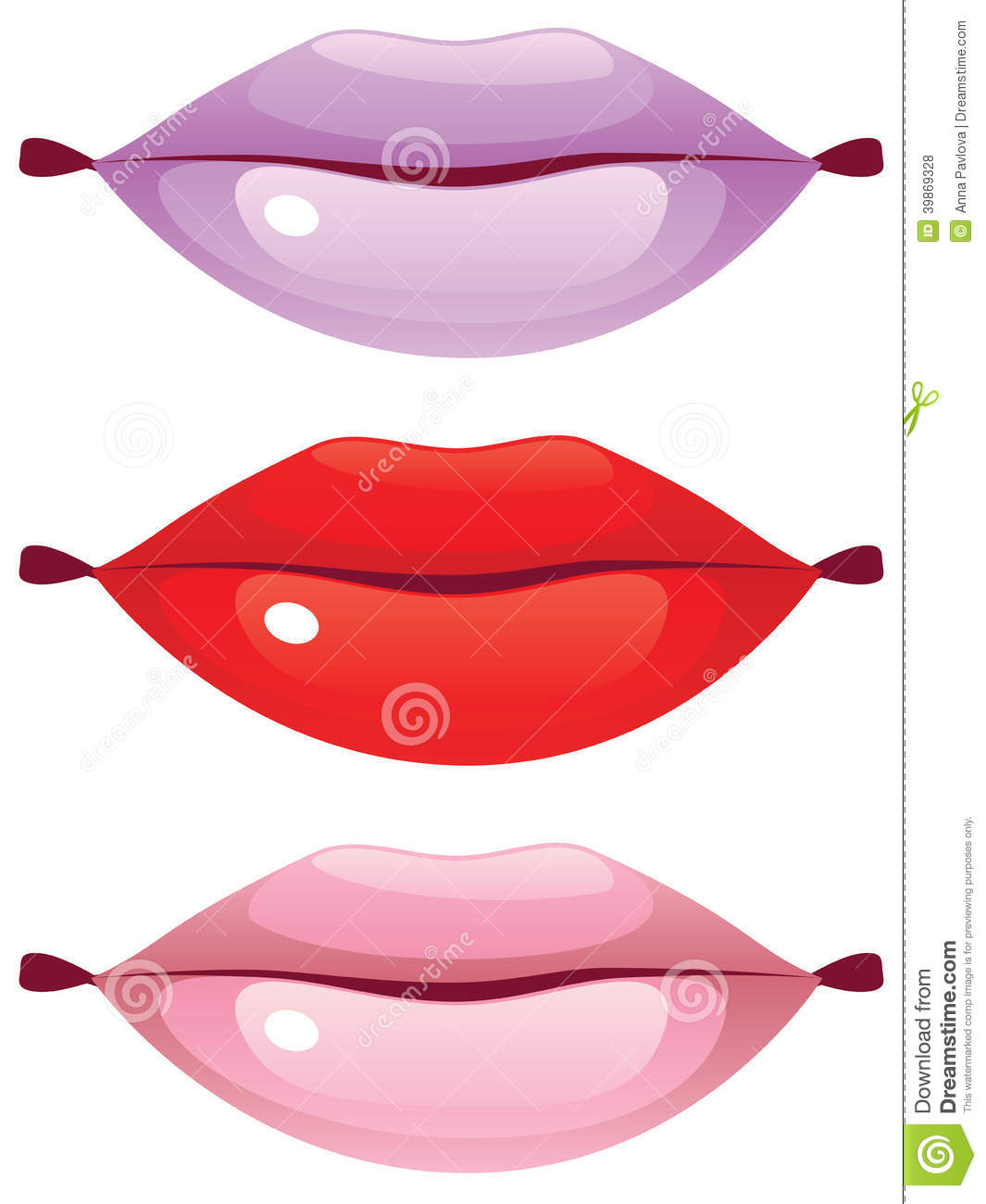 Glossy Lips Stock Vector   Image  39869328