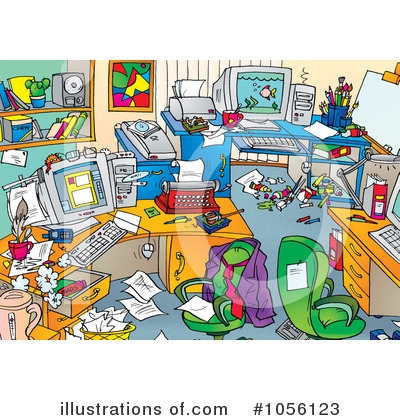 Messy Office Clipart