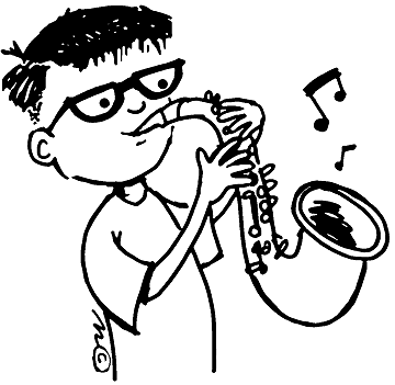 Playing Saxophone   Clip Art Gallery