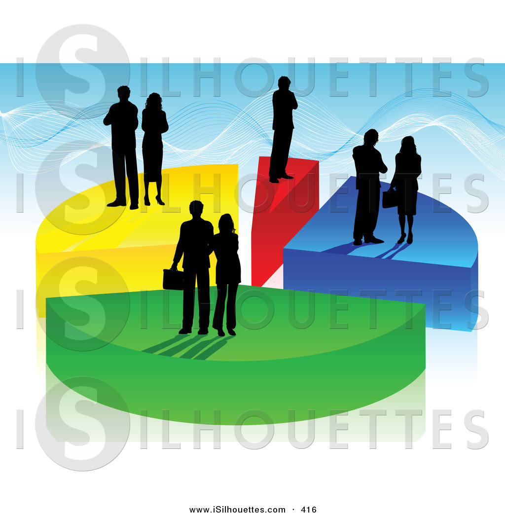 Silhouette Clipart Of Groups Black Silhouetted Business Men And Women    