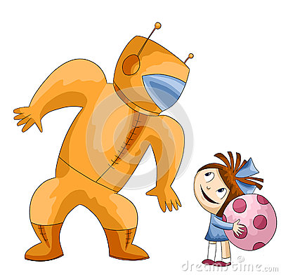 Stock Images  Man Space Astronaut Girl Child Clipart Cartoon Style