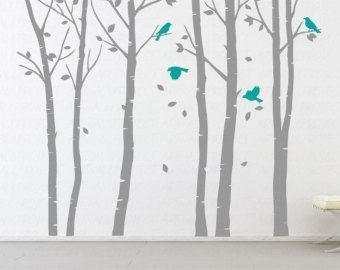 Wall Art Vinyl Decal Sticker Home Style   Leafy Birch Tree 101 Inches