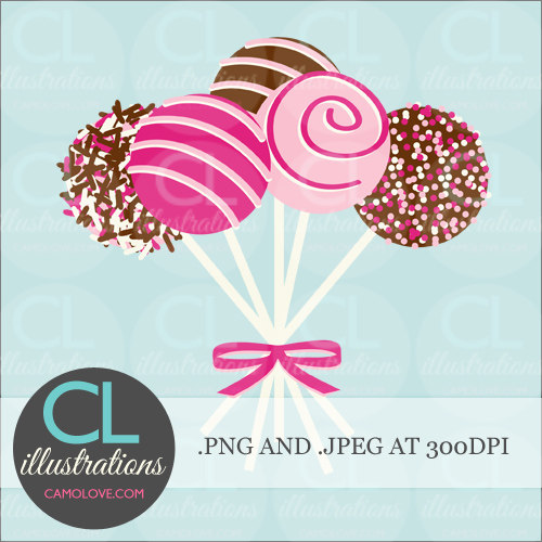 Art   Illustrations Graphics Printables And More   Cake Pops Bouquet