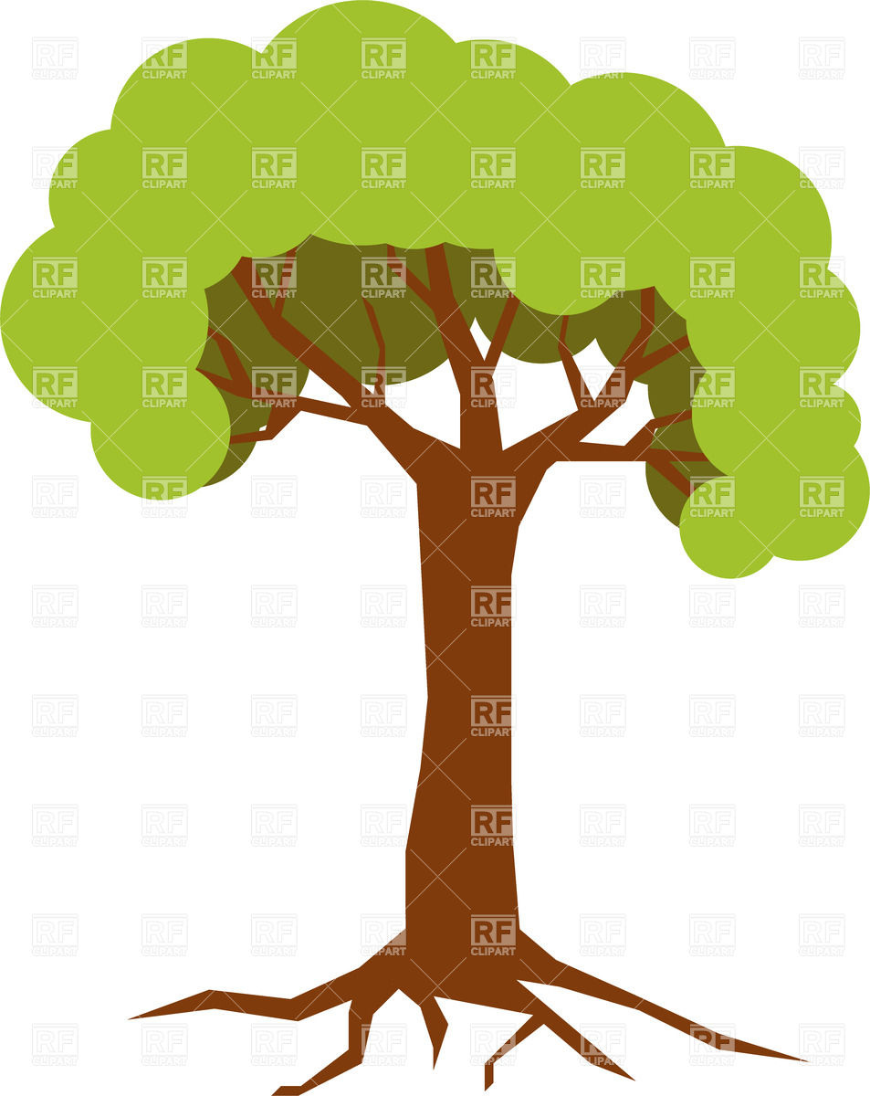 Big Tree Curly Crown Download Royalty Free Vector Clipart  Eps