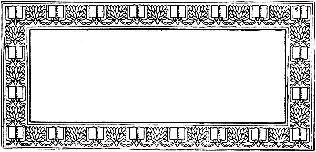 Book And Floral Border   Clipart Etc