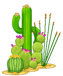 Cactus Clip Art Of A Desert Cacti Grouping With Flowers And Fruit