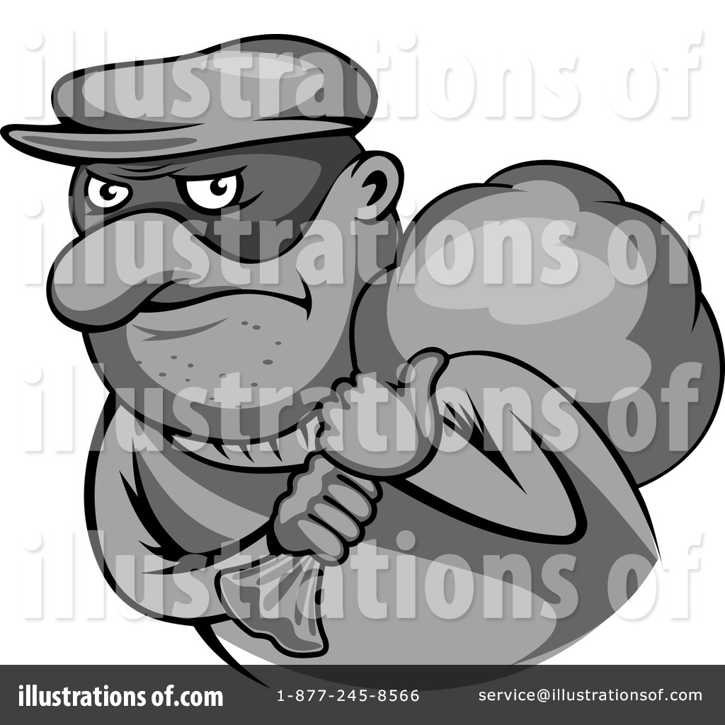 Cartoon Bank Robber Clip Art