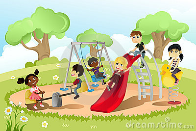 Children In Playground Royalty Free Stock Image