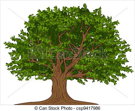 Clip Art Vector Of Big Tree Csp9417986   Search Clipart Illustration