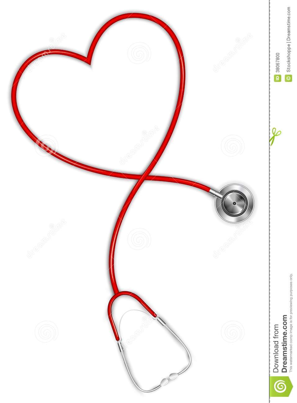 Heart Shaped Stethoscope Stock Photo   Image  38067800