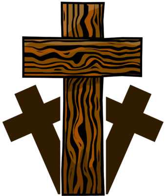 Image  Three Wooden Crosses   Cross Image   Christart Com