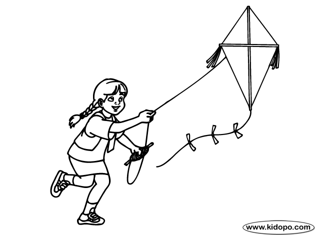 Kite Coloring Pages   Clipart Panda   Free Clipart Images
