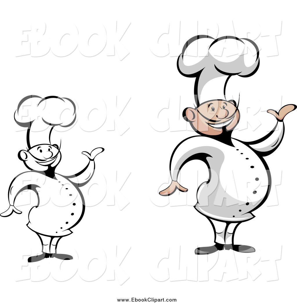 Larger Preview  Vector Clip Art Of Presenting Male Chefs By Seamartini