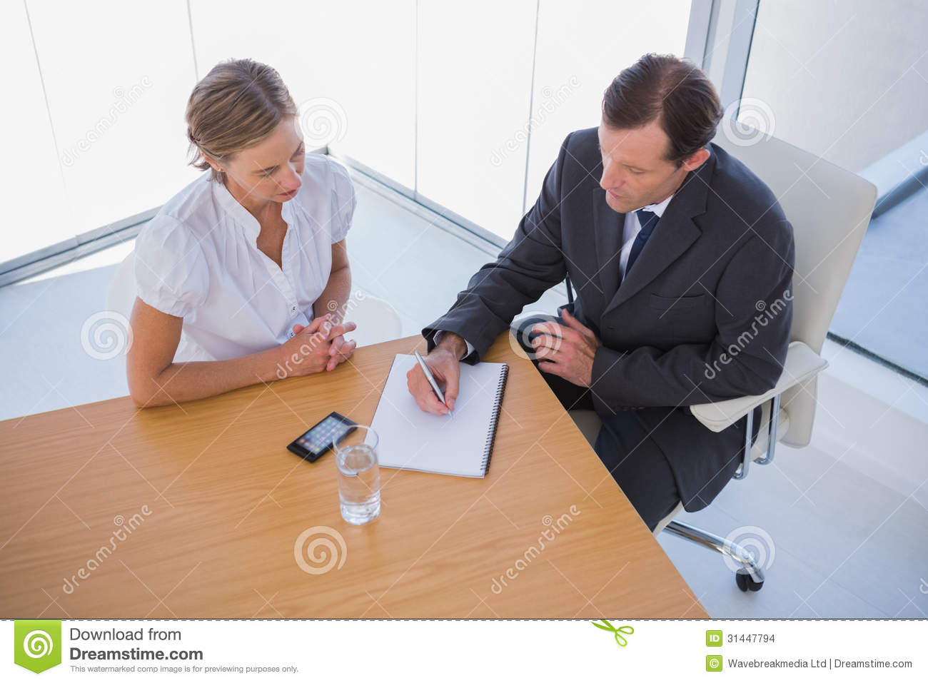 Overhead Of Business People Taking Notes Stock Images   Image
