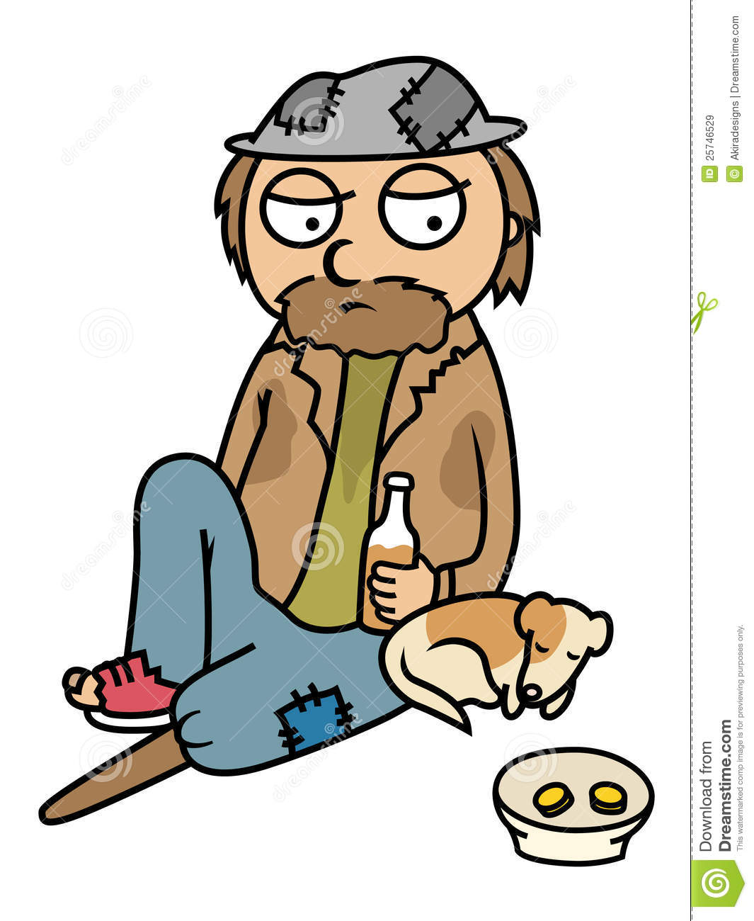 Poor Old Man Clipart