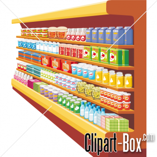 Related Supermarket Shelves Cliparts