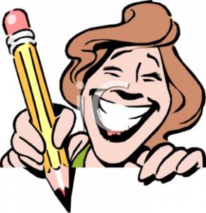 Royalty Free Clipart Picture Of A Woman Taking Notes