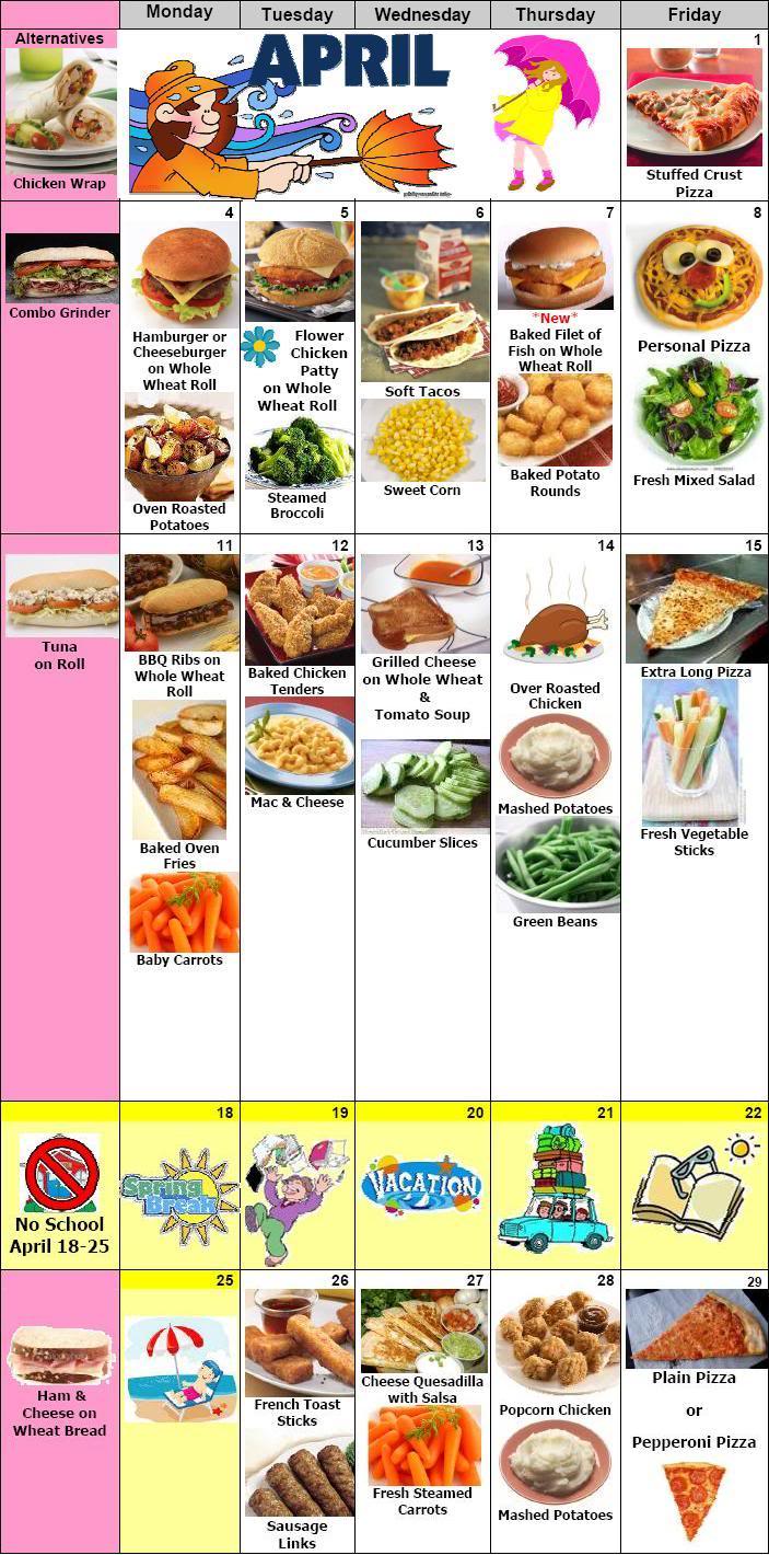 School Lunch Clipart School Lunch Menu Clipart To