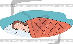 Sleeping Woman   Vector Clipart