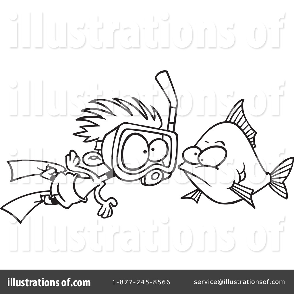 Snorkel Clipart  1048263   Illustration By Ron Leishman