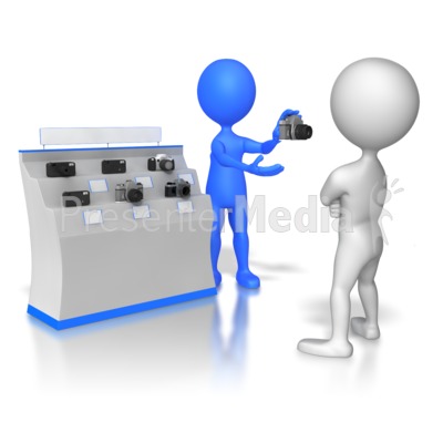 Stick Figure Selling Cameras   Business And Finance   Great Clipart    