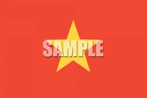 The Vietnamese Flag   Royalty Free Clipart Picture