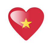 Vietnam 3d Heart Shaped Flag   Stock Illustration
