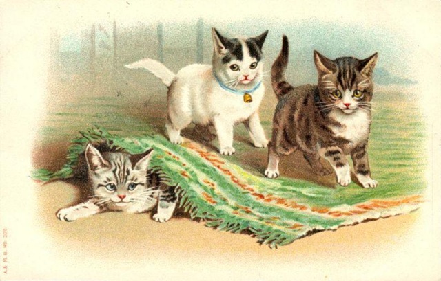 Vintage Holiday Crafts   Blog Archive   Free Vintage Cat Clip Art
