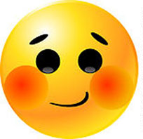 22130 Clipart Illustration Of A Yellow Emoticon Face With A Bashful