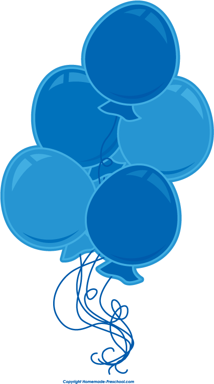 Blue Balloon Clip Art Birthday Balloons