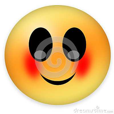 Blushing Smiley Icon Vector
