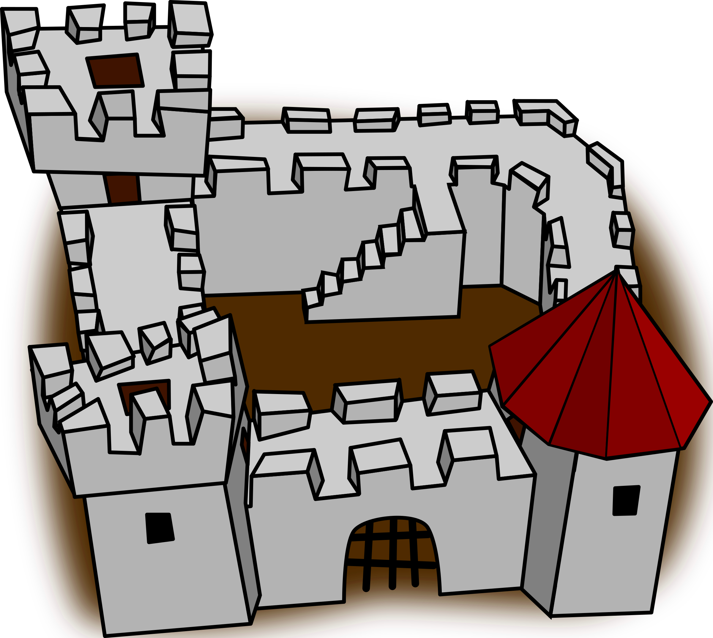 Cartoon Comic Fort Fortress Stronghold Castle By Qubodup