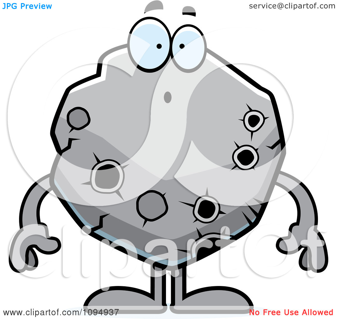 Clipart Surprised Asteroid   Royalty Free Vector Illustration By Cory