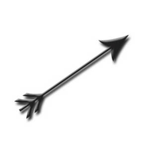 Description  This Clipart Picture Is Of A Black Skinny 3d Arrow  This