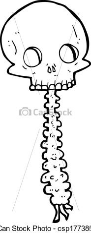 Eps Vectors Of Spooky Cartoon Sull And Spine   Spooky Cartoon Skull