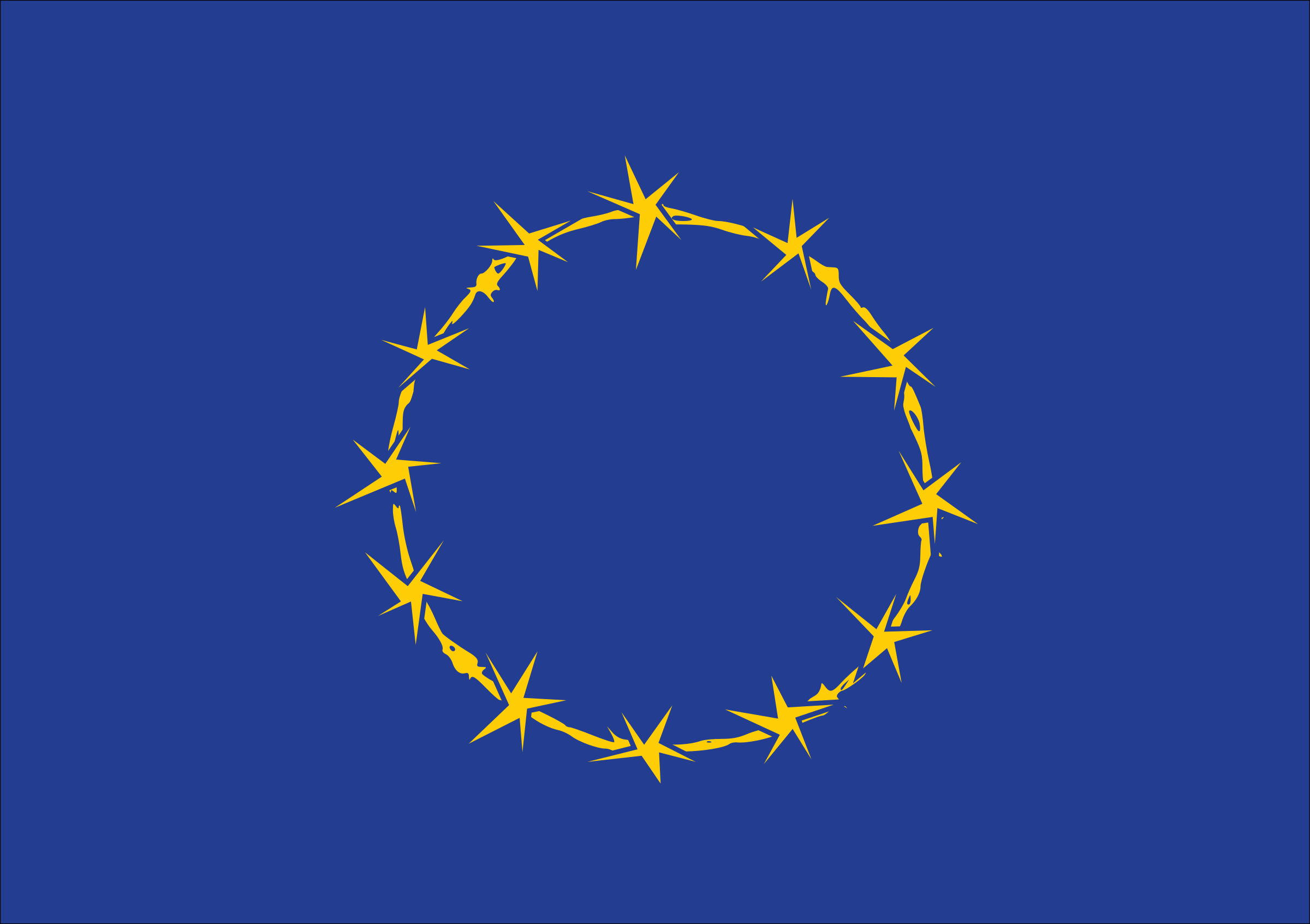 Flag Of Fort Europe Eu By Worker