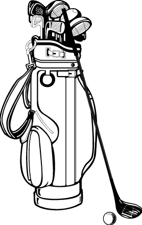 Golf Bag Drawing Golf Club Bag Clip Art