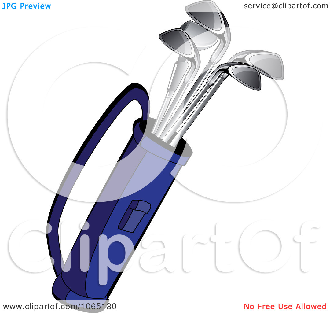 Golf Club Bag Clip Art Clipart Blue Golf Bag Royalty Free Vector