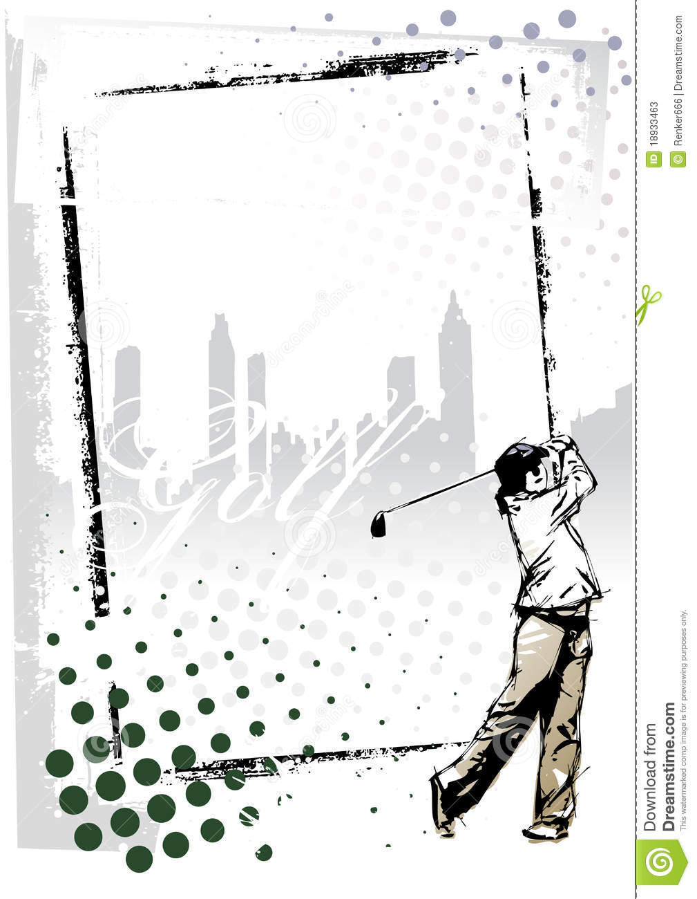 Golf Frame Stock Photos   Image  18933463