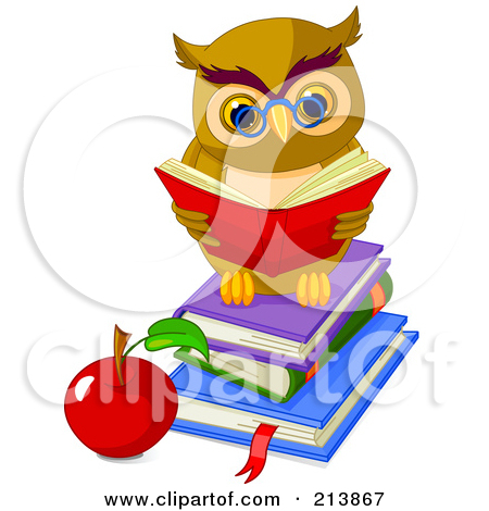 Hoot Owl Reading Clipart