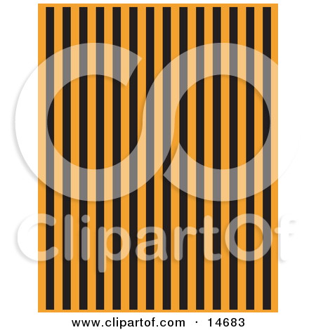 Orange Background With Vertical Black Stripes Clipart Illustration