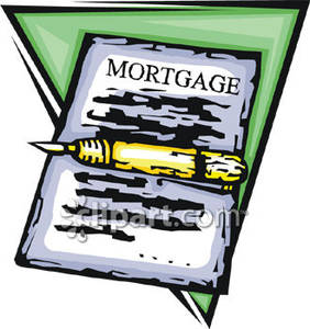 Pen On Top Of A Mortgage   Royalty Free Clipart Picture