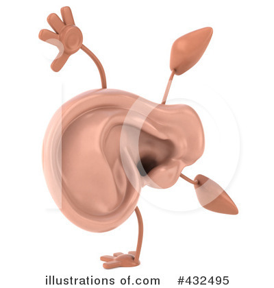 Sense Of Hearing Black And White Clipart