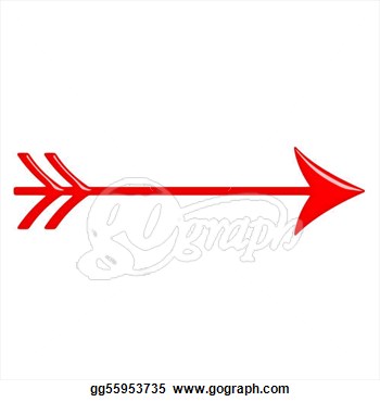 Stock Illustration   3d Glossy Red Arrow   Clipart Drawing Gg55953735